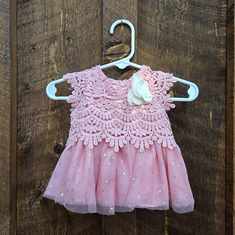 Lace & Sequin Tulle Dress